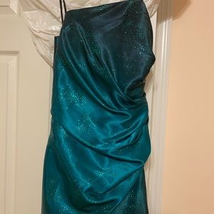 NWT green shimmering evening gown